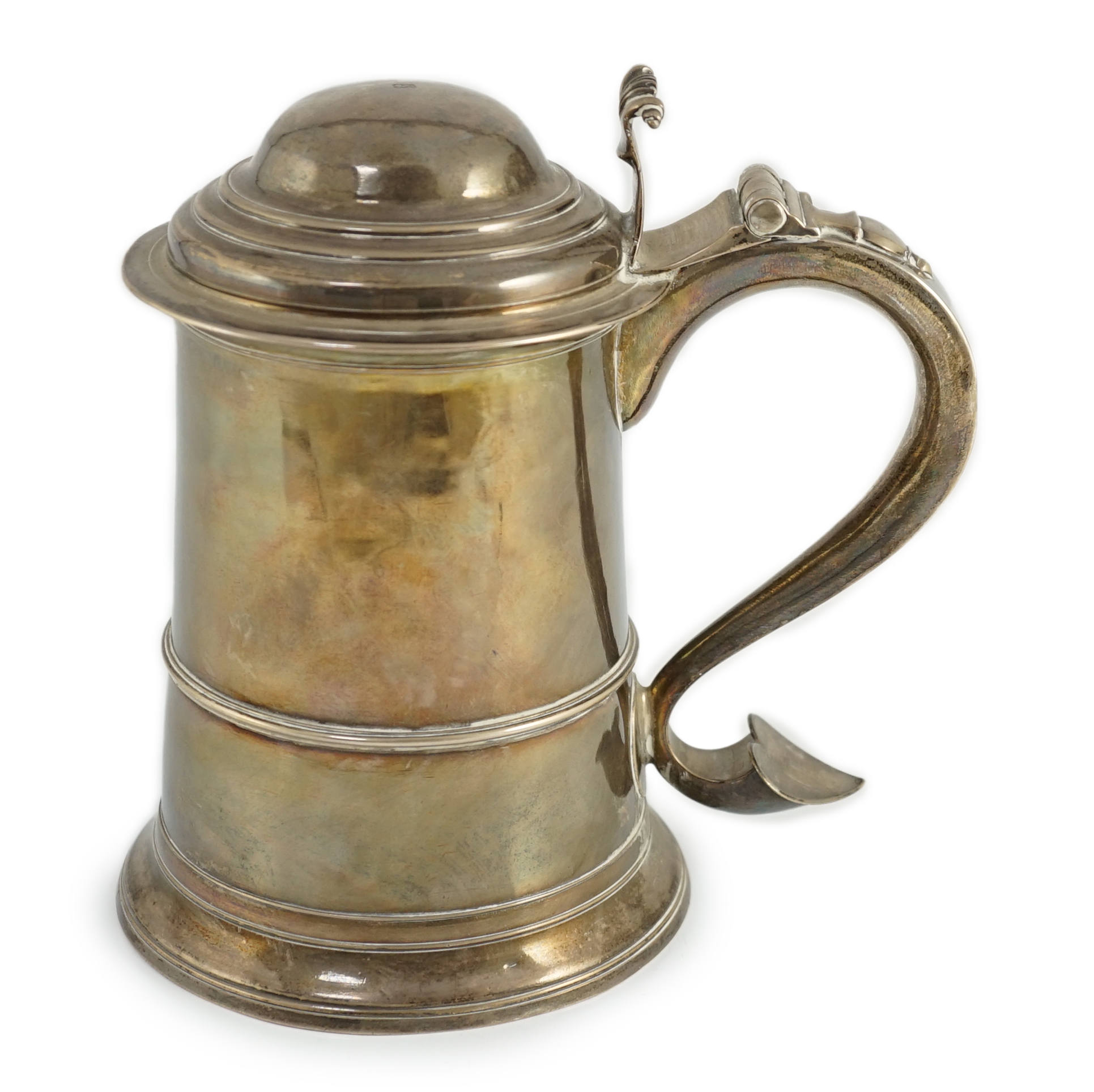 A mid 18th century provincial silver tankard, by John Langlands I